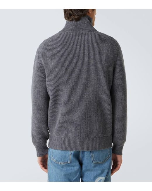 Gucci Gray Gg Embossed Wool Cardigan for men