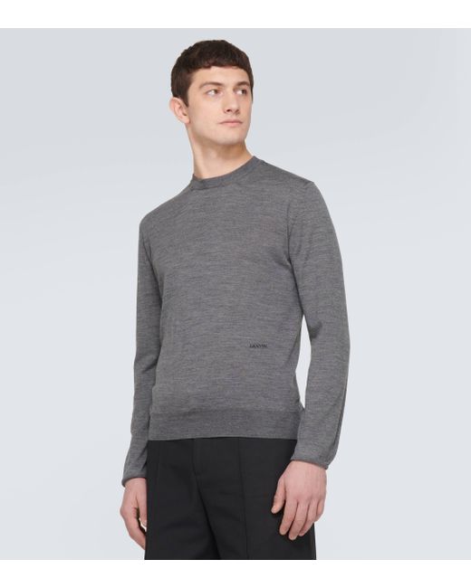 Pull en laine Lanvin pour homme en coloris Gray
