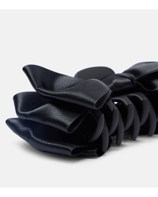 Jennifer Behr Blue Agatha Satin Ribbon Hair Clip