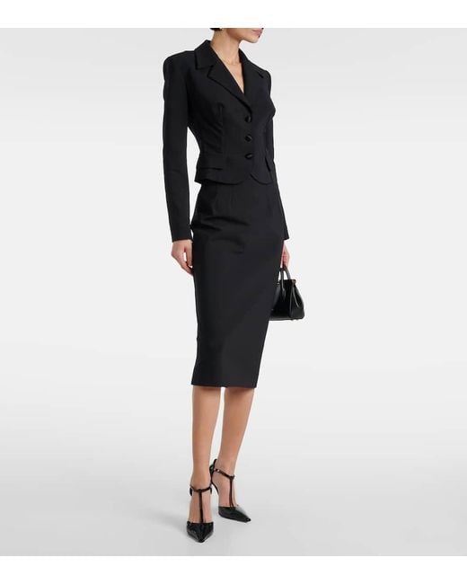 Dolce & Gabbana Black Cropped-Blazer