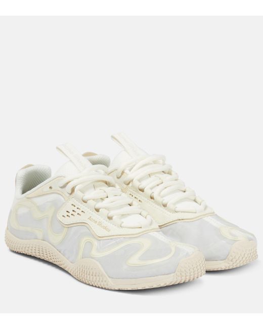 Acne Studios Leather-trimmed Sneakers in White | Lyst Canada