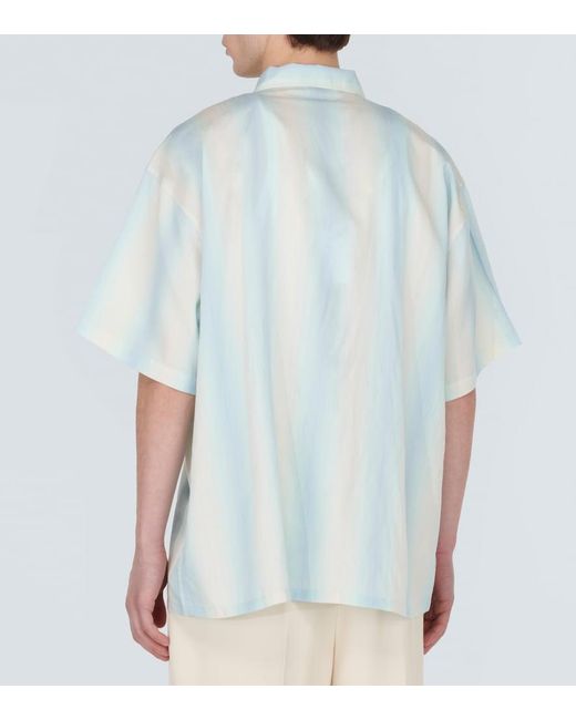 Commas Oversize Bowlinghemd in Blue für Herren