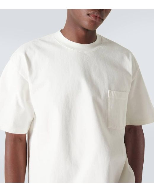 T-shirt in jersey di cotone di Auralee in White da Uomo