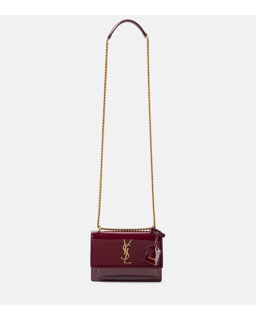 Borsa A Spalla Sunset Small di Saint Laurent in Red