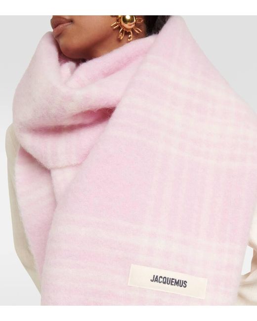 Jacquemus Pink L'echarpe Carro Wool-blend Scarf