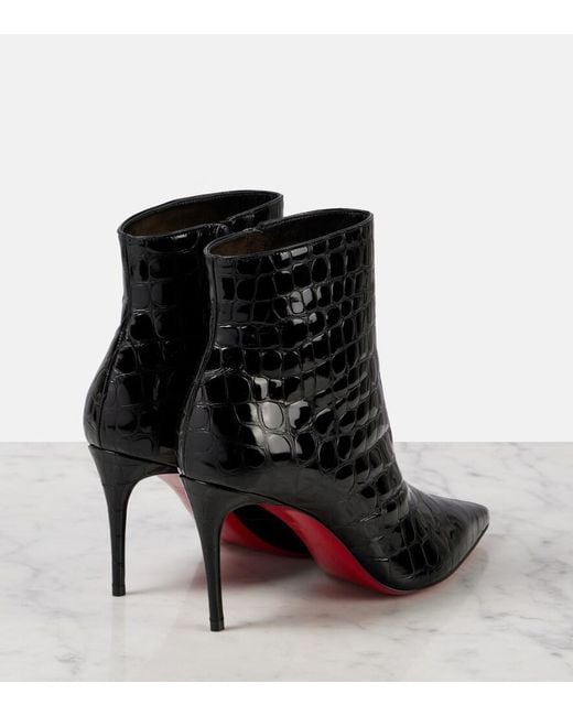 Christian Louboutin So Kate 85 Black Calf Ali Boots