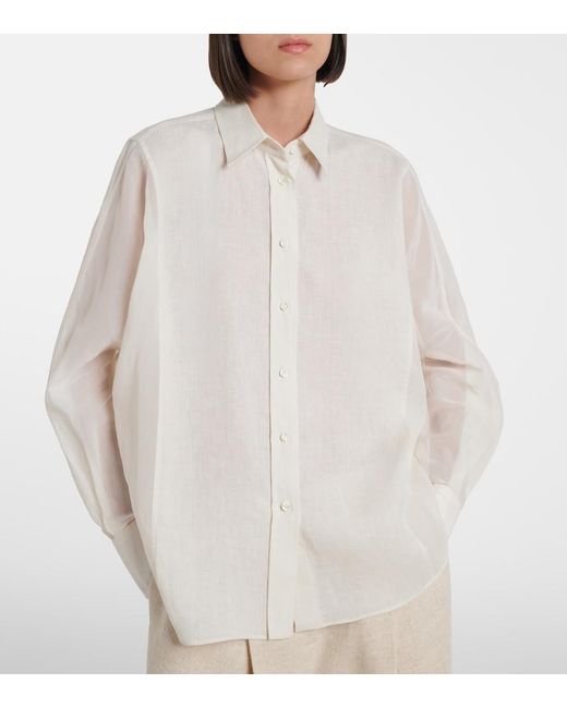 Brunello Cucinelli White Linen Shirt