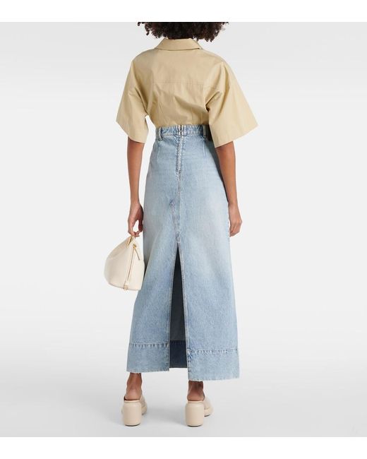 Sportmax Blue Piave Denim Maxi Skirt
