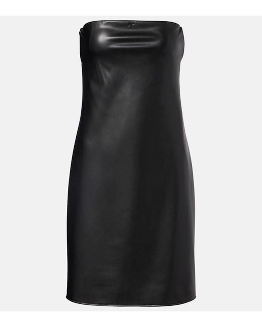 Courreges Black Strapless Minidress