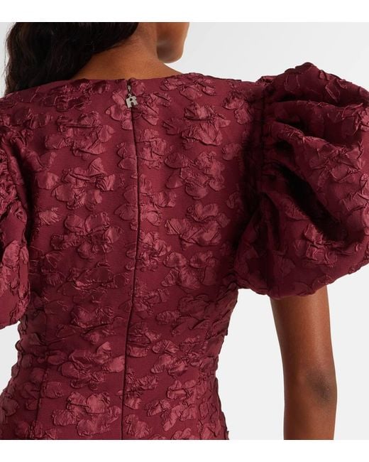 ROTATE BIRGER CHRISTENSEN Red Midikleid Lori Aus Jacquard