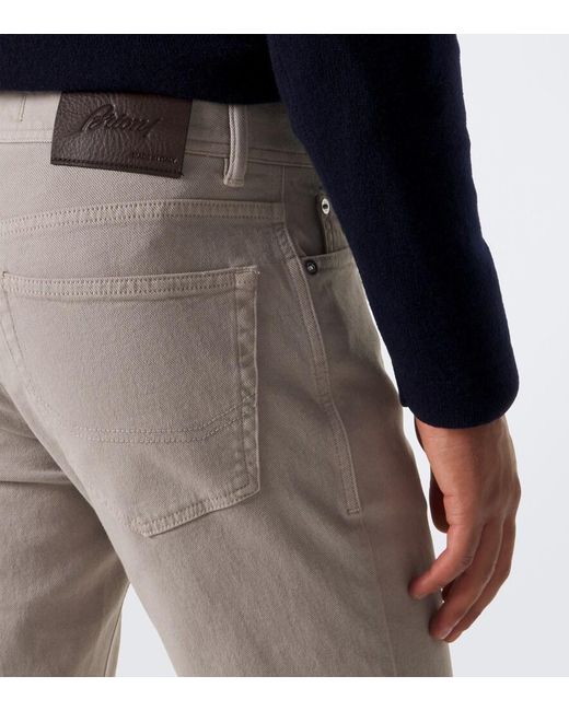 Brioni Gray Meribel Slim Jeans for men