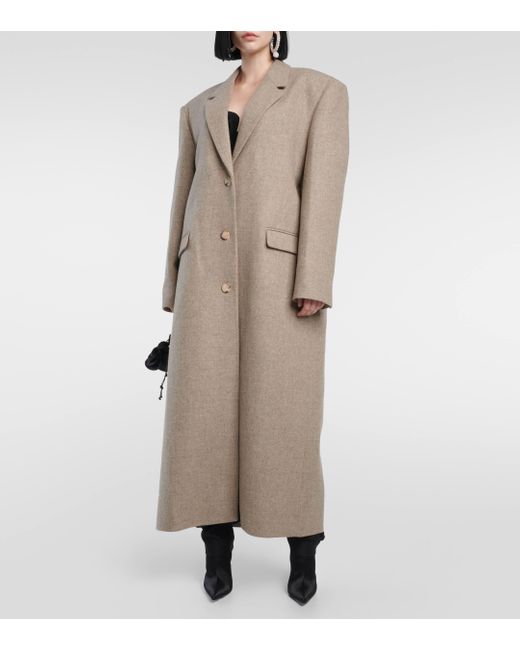 Manteau en laine, cachemire et soie Magda Butrym en coloris Brown