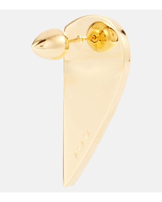 Alaïa White Ohrringe Demi-Cour Bombe