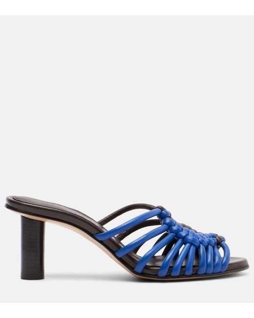 J.W. Anderson Blue Plot Woven Leather Sandals
