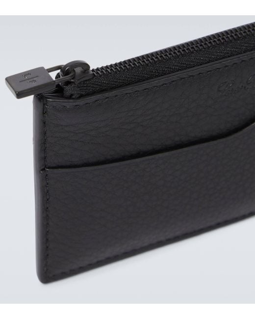 Loro Piana Black Extra Leather Card Case for men