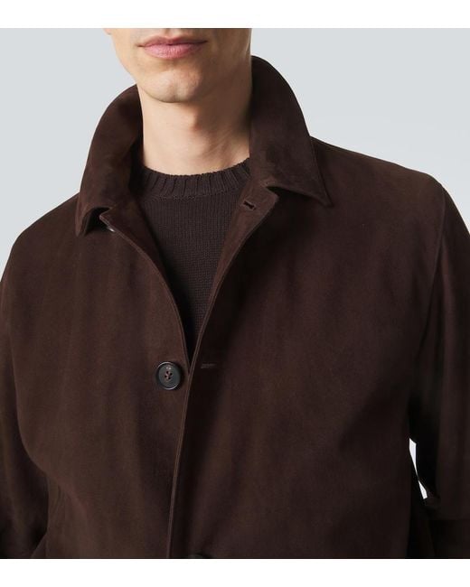 Saman Amel Brown Suede Jacket for men
