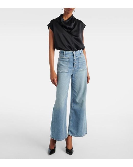 Citizens of Humanity Blue Lyra Patch Pocket Flared Jeans