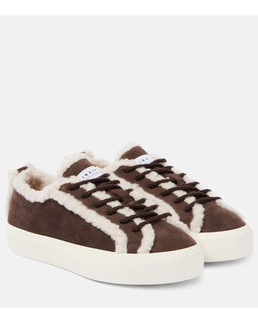 Inuikii Brown Classic Shearling-Lined Suede Sneakers