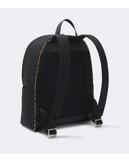 Burberry Black Check Backpack for men