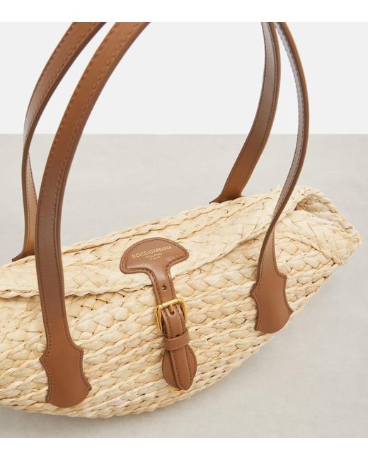 Dolce & Gabbana Natural Tote Bag Capri Small Aus Raffiabast