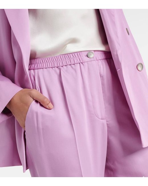 Pantalones rectos Tottenham cropped Joseph de color Pink