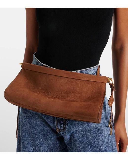Borsa A Spalla Le Click East West Medium di Alaïa in Brown