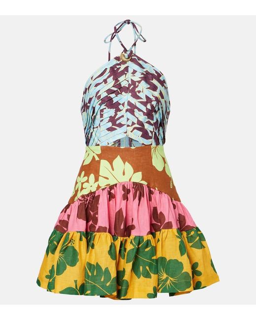 Vestido Corto Poppy Con Cuello Halter ALÉMAIS de color Green