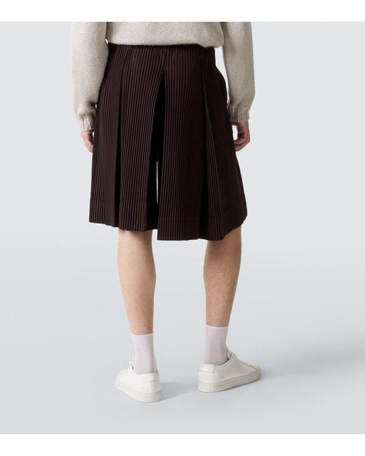 Homme Plissé Issey Miyake Black Tailored Pleats 2 Bermuda Shorts for men