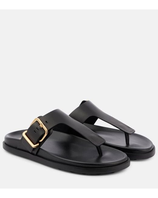 Tod's Black Sandalen Aus Leder