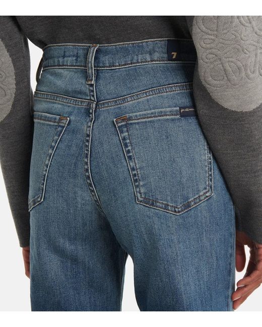 7 For All Mankind Blue Modern Dojo Groovy High-Rise Flared Jeans