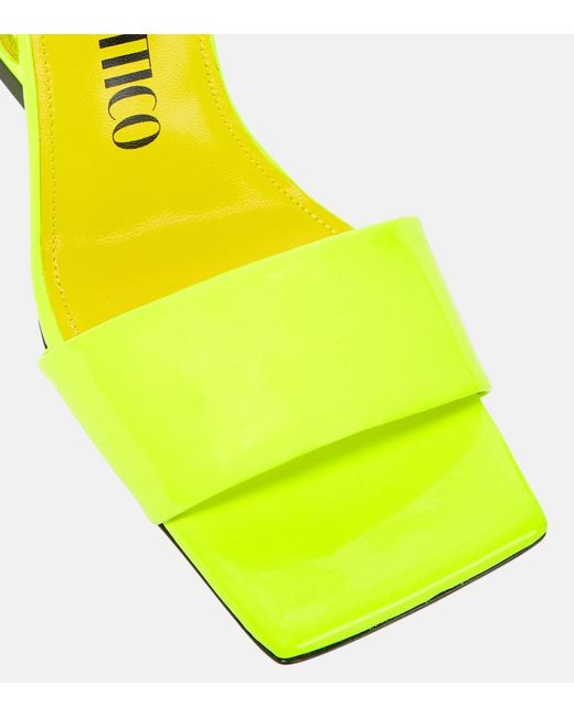 The Attico Yellow Cheope Wedge Sandals