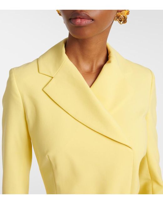 Emilia Wickstead Yellow Kalonice Crepe Midi Dress