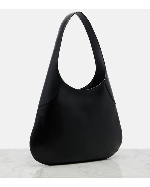 Khaite Black Joan Large Leather Shoulder Bag