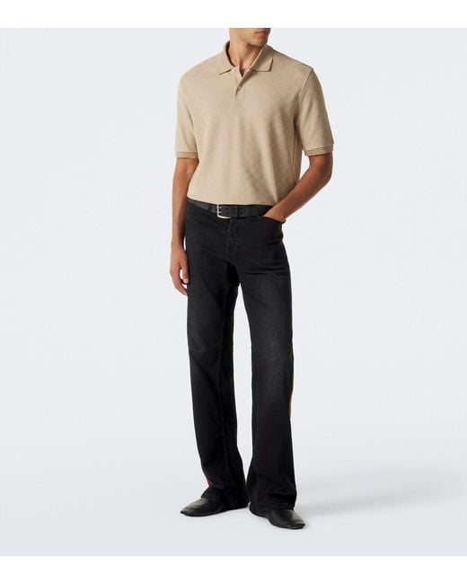 Gucci Natural Gg Jacquard Polo Shirt for men