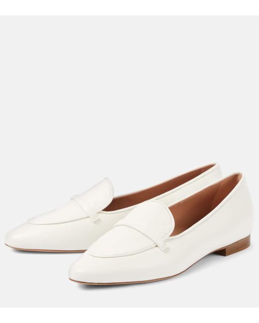 Malone Souliers White Loafers Bruni aus Leder