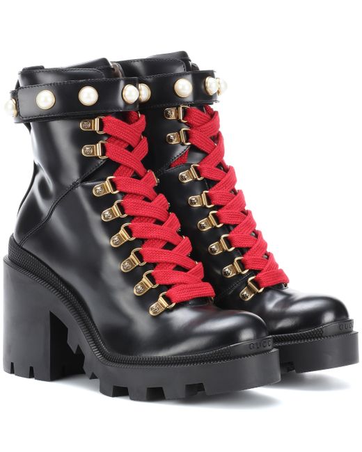 gucci trip jewel strap bootie