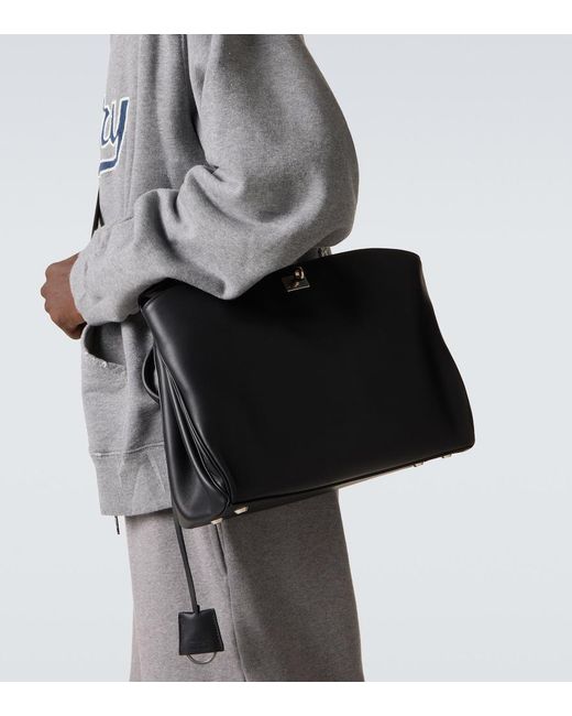 Balenciaga Black Rodeo Medium Leather Shoulder Bag for men
