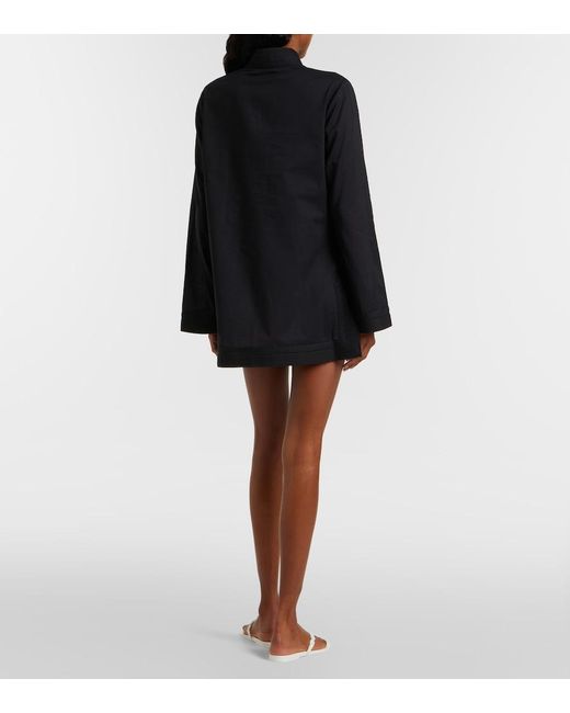 Tory Burch Black Cotton Poplin Tunic