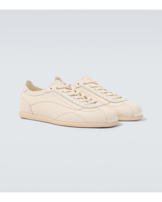 Brunello Cucinelli White Leather Sneakers for men