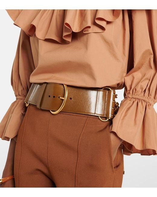 Cinturon Camera Chain De Piel Chloé de color Brown