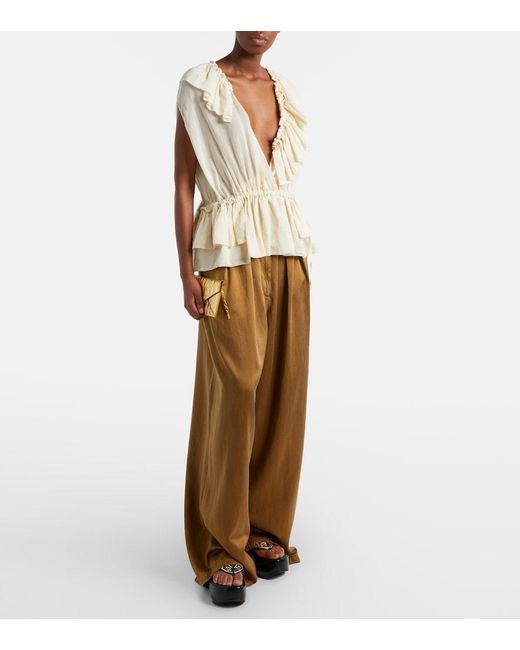 Dries Van Noten Embossed Metallic Leather Clutch