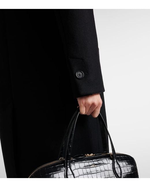 Totême  Black Mantel Aus Einem Wollgemisch