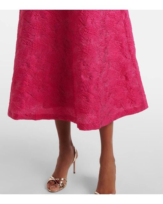 Max Mara Pink Valdese Belted Midi Dress
