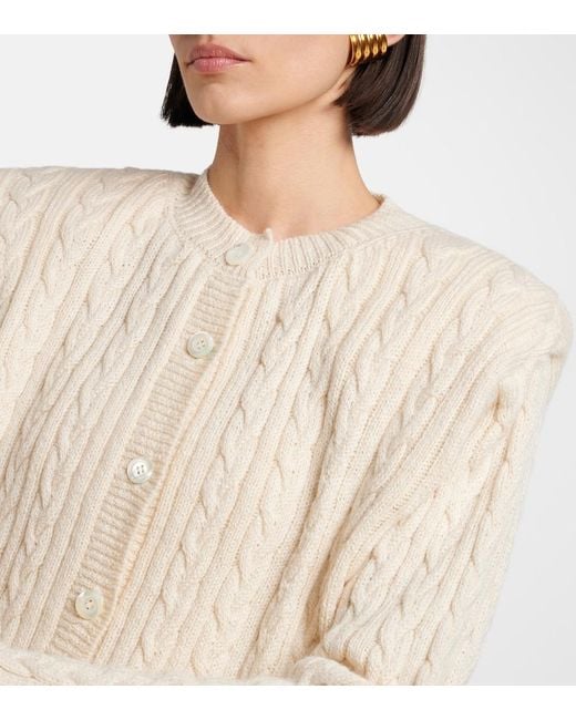 Rohe Natural Cable-Knit Cotton And Wool Cardigan