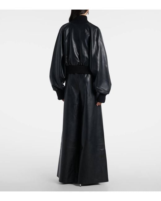 Bomber Cropped di Norma Kamali in Black