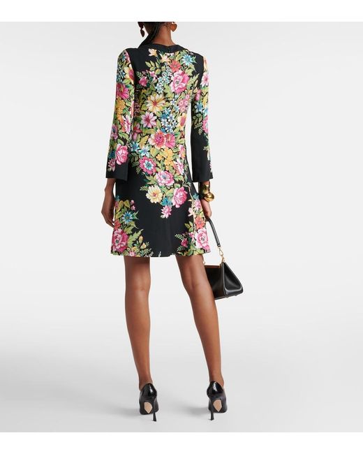 Etro Black Mini Dress Viscose, Elastane