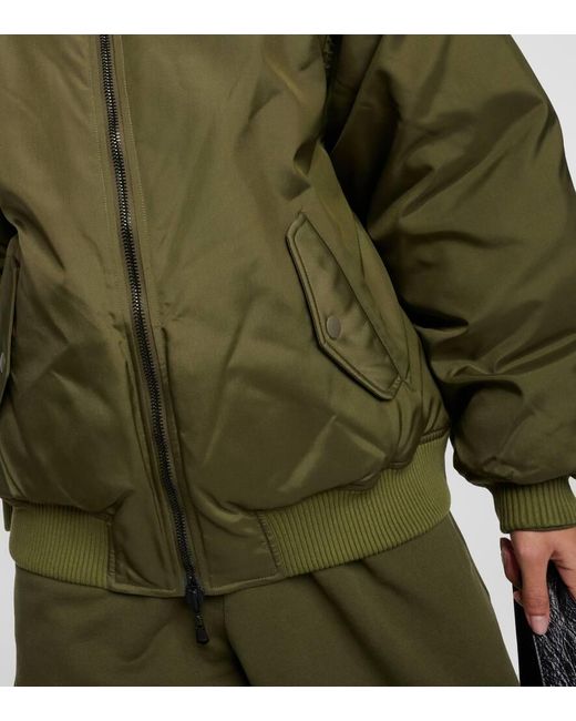 Wardrobe NYC Green Reversible Down Bomber Jacket