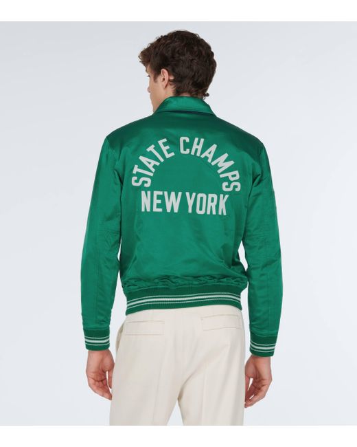 Polo Ralph Lauren Green Cotton-blend Varsity Jacket for men