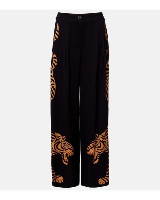 Farm Rio Blue Weite Hose Tiger