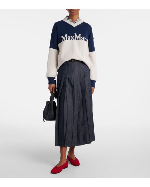 Max Mara Blue Luigi Cotton Sweater